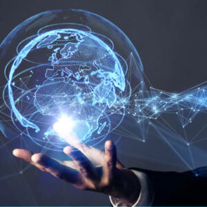 Global communication network concept.